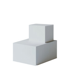 Modern Minimalist White Geometric Furniture Piece for Contemporary Living Spaces on transparent...