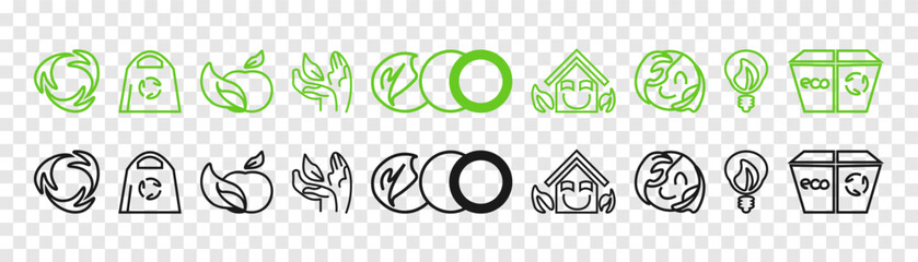 Eco icon. Save the planet. ecosystem icons. Save ecological life. Vector.