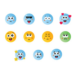 Emoji Icon Set Vector Design. 