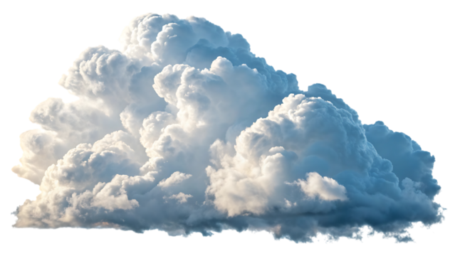 Stunning 3D Render of a Single Soft White Cumulus Cloud A High-Resolution Image