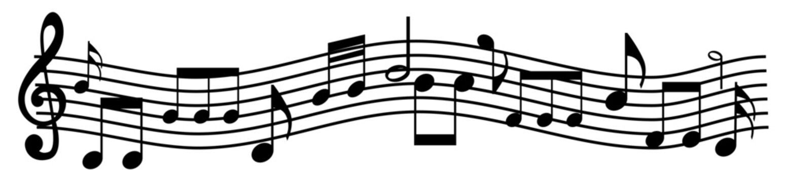 wavy music notes