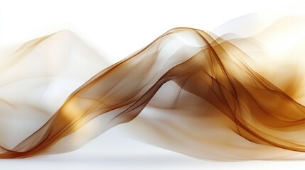 Flowing brown and beige abstract waves smooth texture background