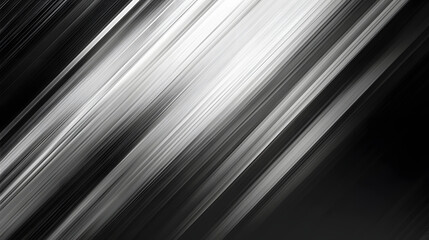 Dynamic black and white abstract lines create a sense of movement and energy.