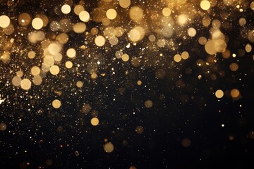 Elegant Gold and Black Sparkle Background for 50th Anniversary or New Year Celebration Invitation