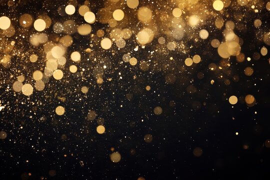 Elegant Gold and Black Sparkle Background for 50th Anniversary or New Year Celebration Invitation