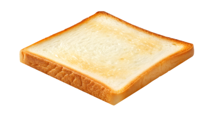 A single slice of white bread isolated on a black backdrop