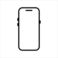 phone icon, line design Symbol isolated white background. vector illustration. color editable.