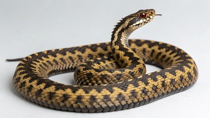 Fototapeta premium Common European Adder on studio background 