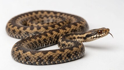 Fototapeta premium Common European Adder on studio background 