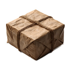 Obraz premium Vintage Brown Paper Package Tied with Twine Rustic Gift or Delivery Concept