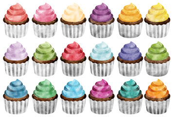 Watercolor Cupcakes A Delicious Collection of Colorful Treats