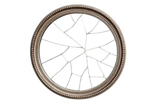 Shattered Reflections A Cracked Circular Mirror