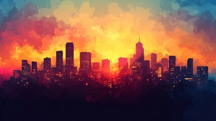 Fototapeta premium Vibrant Glowing Textures and Halftone Dot Pattern on a Fiery Grunge Abstract Backdrop