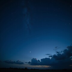 Serene Celestial Landscape, Soft Blue Hues