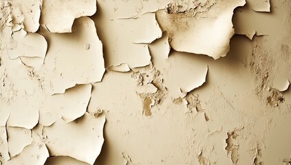 A close-up view of weathered and peeling paint on an old wall. showcasing layers of texture and color variation. ideal for backgrounds in design projects or artistic uses