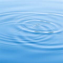 Serene Water Ripples Abstract Blue Liquid Surface Texture with Concentric Circles, Peaceful Nature Background