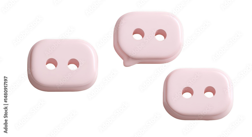 Fototapete an icon of three dots in an array on the top left and right, a chat bubble with rounded corners, png