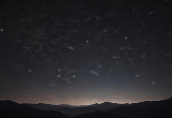 Fototapeta premium Vast, dark night sky filled with intensely sparkling stars , midnight, night photography
