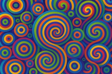 Fototapeta premium Spirals and Circles Creating a Psychedelic Effect – Vibrant Abstract Design