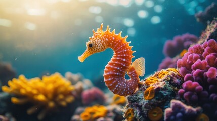 Obraz premium Coral Reef Seahorse