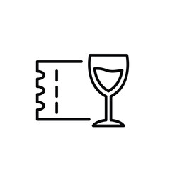 dinner coupon outline icon vector design good for web or mobile app