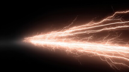 Dramatic Lightning Storm Over Dark Cloudy Sky – Powerful Electrical Display and Intense Weather Phenomenon.