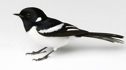 Fototapeta premium Stunning Black And White Bird Closeup Photography