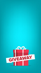 Giveaway social media contest vector template.