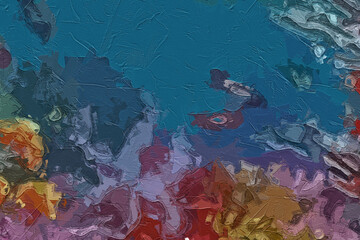 Various oil paintings, flowers, fruits, sheep, ducks, lotus flowers, lotus leaves, landscapes, woodpeckers, marine creatures