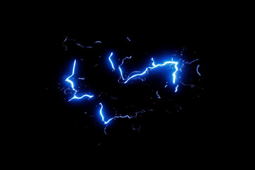 Electric Lightning bolts overlay Effects