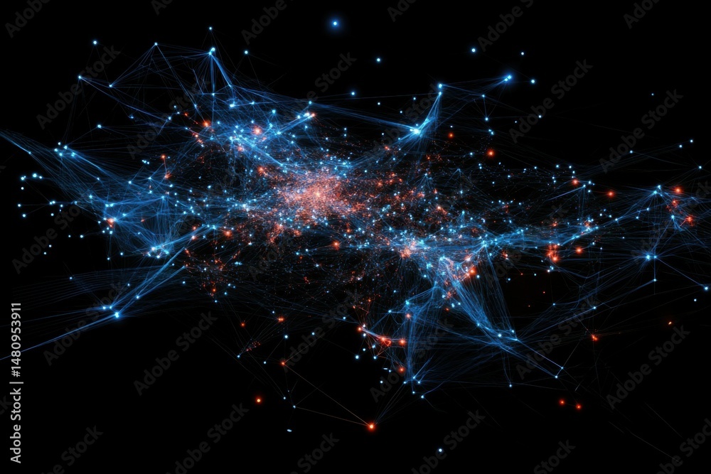 Canvas Prints abstract cosmic network