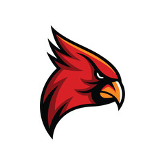 Cardinal high detail vector logo icon Cardinals Logo Icon Badge Emblem – Sport and Esporta Elements with Cardinal Bird Sport Mascot Logo