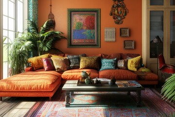 Colorful Bohemian Living Room