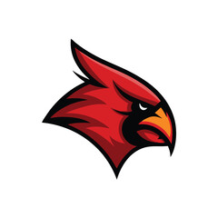 Cardinal high detail vector logo icon Cardinals Logo Icon Badge Emblem – Sport and Esporta Elements with Cardinal Bird Sport Mascot Logo