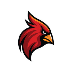 Cardinal high detail vector logo icon Cardinals Logo Icon Badge Emblem – Sport and Esporta Elements with Cardinal Bird Sport Mascot Logo