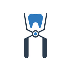 Dental Forceps Icon - Tooth Pulling Tool Icon