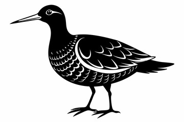 Obraz premium woodcock silhouette line art vector illustration with a white background