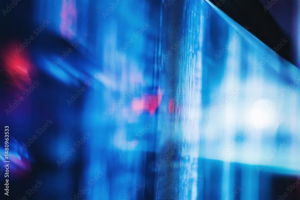 Wall mural abstract digital data display