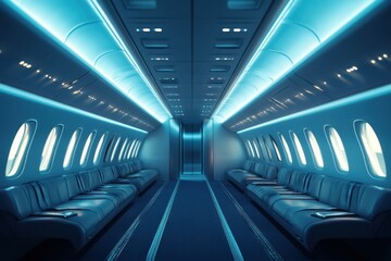 Naklejka premium Futuristic Private Jet Interior