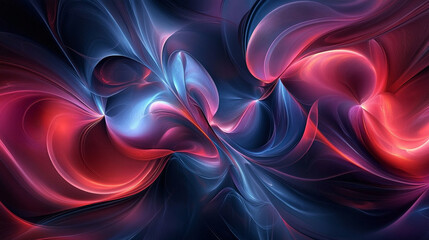 Gradient bright pink and blue color abstract fractal background