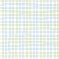 Blue Green Plaid Gingham Check Hand Drawn Background Pattern Overlay