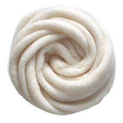 Creamy White Fluffy Texture Background, Soft Swirled Fabric