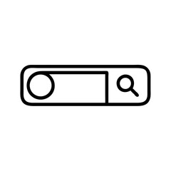 Obraz premium Search bar icon in minimalist design with circular button 