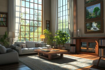 Fototapeta premium Elegant Modern Living Room