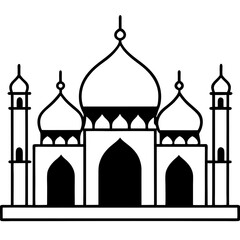 taj mahal silhouette