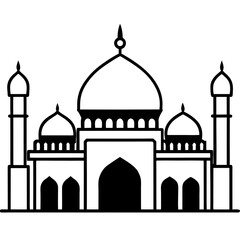 taj mahal silhouette