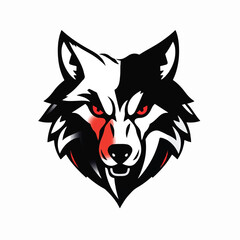 Wolf logo, wolf mascot. Minimalistic wolf logo icon. Wolf Logo Vector Illustration 