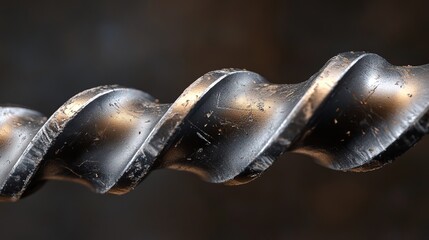 Closeup Detailed Drill Bit Macro Photography Industrial Metal Texture tool grey dark work iron part 