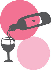 Winemaking. The process of making wine. Drawing, engraving, ink, line art, vector	
