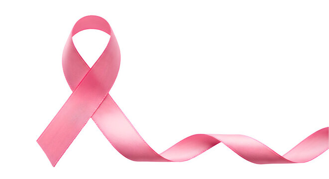 Pink Awareness Ribbon Symbol Isolated on White Background, Breast Cancer Awareness Ribbon, Pink Symbol of Support, Pink Ribbon Symbol